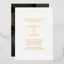 Elegante Skript Minimal Formal Weiße Foto Hochzeit