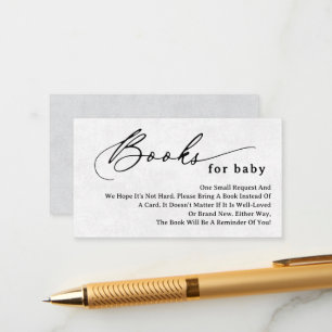 Elegante Skriptbücher für die Babyeinschlusskarte Begleitkarte