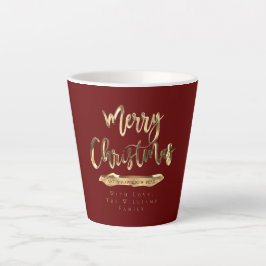 Elegante Skripte Frohe Weihnachten und glückliches Milchtasse