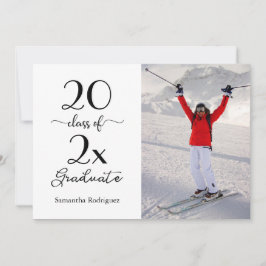 Elegante Skriptklasse der Foto Graduation Party Einladung