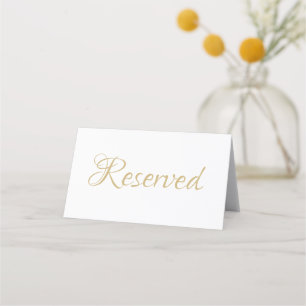 Elegante Skriptreservierter Text Hochzeitstabelle Platzkarte