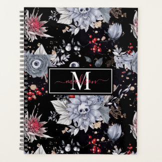 Elegante Skull-Rose Silver Black Planer