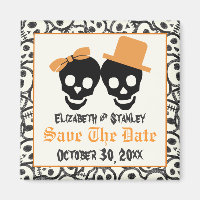 Elegante Skulls Halloween Hochzeit Save the Date