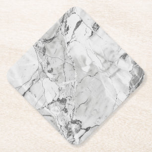 Elegante Slate Whisper Stream Marmortextur Custom Untersetzer