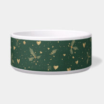 Elegante Smaragd- und Gold-Hunde-Schale – Klasse F