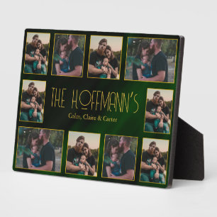 Elegante Smaragdgrün Goldene Rahmen 10 Familienfot