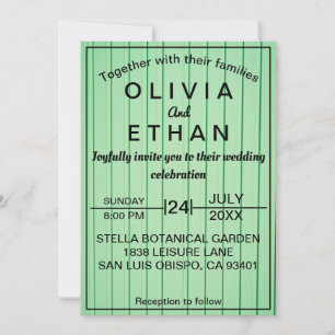 elegante smaragdgrüne Hochzeitseinladung Einladung