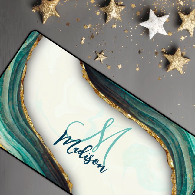 Elegante smaragdgrüne Marmorkunst Imitate Gold Gli Schreibtischunterlage (Von Creator hochgeladen)