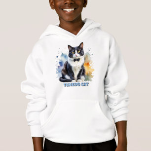 Elegante Smoking-Katze Hoodie