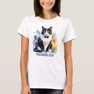 Elegante Smoking-Katze T-Shirt