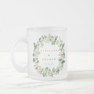 Elegante Snowberry+Eucalyptus Wreath Wedding Mattglastasse