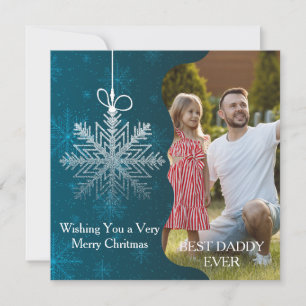 Elegante Snowflake Blue Silver Picture Weihnachten