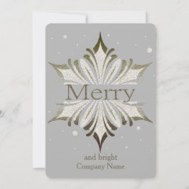 Elegante Snowflake Corporate Weihnachtskarte Feiertagskarte
