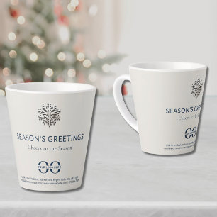 Elegante Snowflake Holiday Latte Tasse