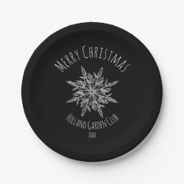 Elegante Snowflake Ice Crystal Xmas Teller