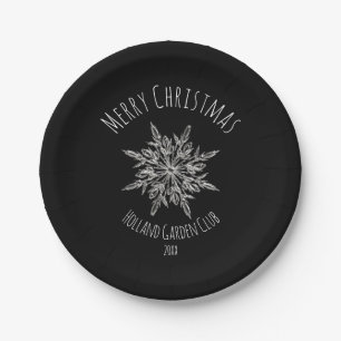 Elegante Snowflake Ice Crystal Xmas Teller