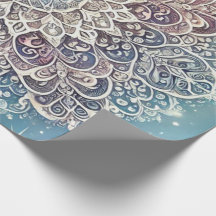 Elegante Snowflake Mandala in Frosty Hues