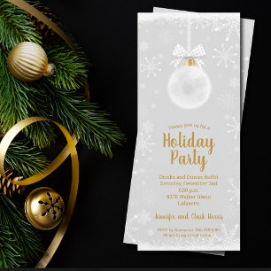 Elegante Snowflake Ornament Einladung