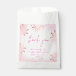 Elegante Snowflakes Babydusche Geschenktütchen