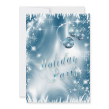 Elegante Snowflakes Blue Frost Feiertag Party