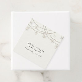 Elegante Snowflakes Winter Baby Dusche Geschenkanhänger