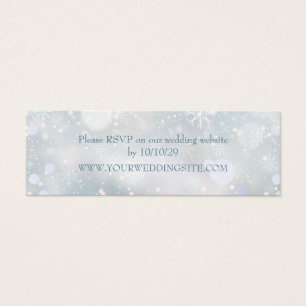Elegante Snowflakes Winter Wedding Website UAWG