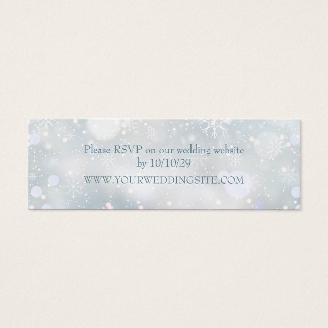 Elegante Snowflakes Winter Wedding Website UAWG (Vorderseite)