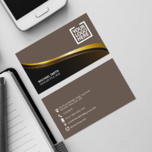 Elegante Social-Media-Symbole   Firmenlogo Visitenkarte