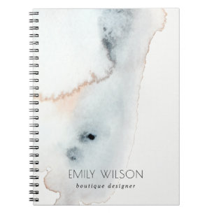 Elegante Soft Aqua Blue Gold Aqua Notizblock