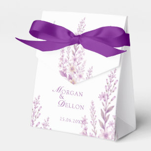 Elegante Soft Blush Lavendel Blumenhochzeit  Geschenkschachtel