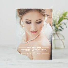 Elegante Soft-Fokus-Personal-Foto-Porträt-Hochzeit Einladung