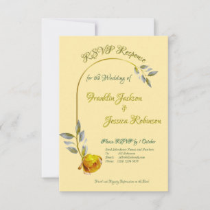 Elegante Soft Peace Rose Buttergelb Oval RSVP Karte