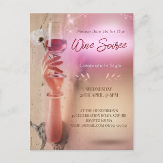 Elegante Soiree Cocktail Einladung Postkarte
