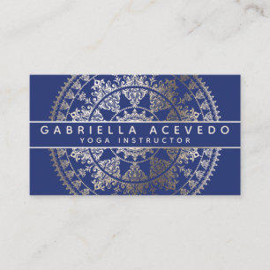 Elegante SolarMandala Businesscards - Gold Visitenkarte