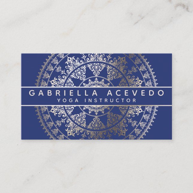 Elegante SolarMandala Businesscards - Gold Visitenkarte