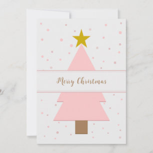 Elegante Solo Rosa Feiertagskarte