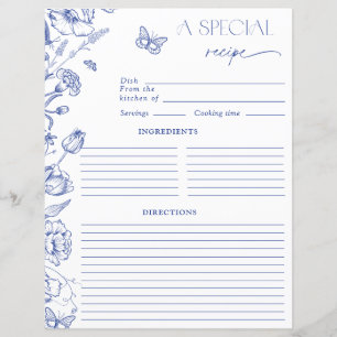 Elegante Something Blue Florale Hochzeitsdusche-Re