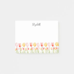 Elegante Sommer-Blume Rosa und Gelb Post-it Klebezettel