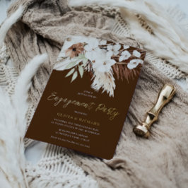 Elegante Sommer & Fall Boho Engagement Party Folieneinladung