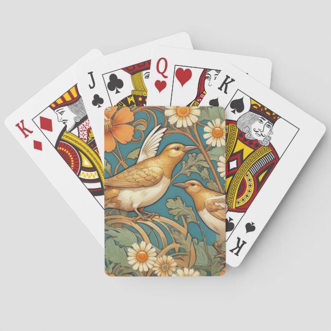 Elegante Songbird Playing Cards Spielkarten (Rückseite)