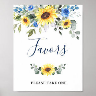 Elegante Sonnenblume Eukalyptus Lieblings-Hochzeit Poster