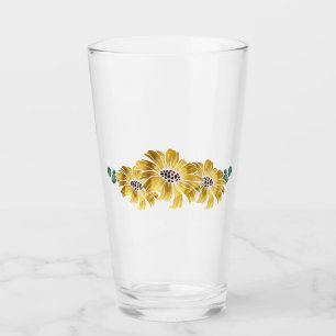 Elegante Sonnenblume-Gläser Glas