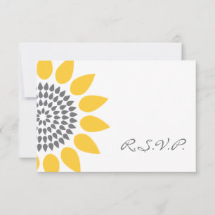 Elegante Sonnenblume UAWG RSVP Karte