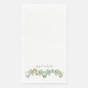 Elegante Sonnenblumen & Foliage Custom Wedding Serviette