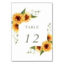 Elegante Sonnenblumen-Garten-Blumenhochzeit