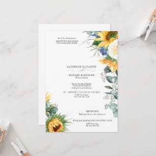 Elegante Sonnenblumen-Hochzeit 2 Location Einladung