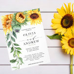 Elegante Sonnenblumen Wasserfarbe Moderne Hochzeit Einladung<br><div class="desc">Benutzen Sie Sonnenblumen in Ihrem Bouquet oder in Ihrer Dekoration? Dann werden Sie die Liebe dieser modernen Aquarell Sonnenblumen Hochzeit Einladungen! Die Einladung beinhaltet eine Aquarellblütenkaskade auf dem links und eine moderne Schriftart-Anordnung mit handgeschriebenen Schriften. Diese sind ideal für Hochzeiten in Ihrem Land, Hochzeiten im Herbst, rustikale Hochzeiten und für...</div>