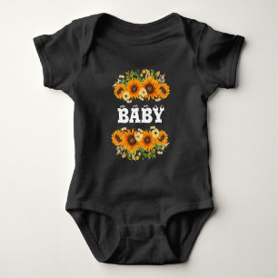 elegante Sonnenblumenbaby-Blume Baby Strampler