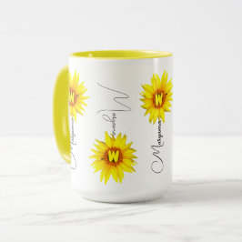 Elegante Sonnenblumencoffee Tasse mit Individuelle