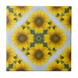 Elegante Sonnenblumenmosaik Muster Keramik Tile Fliese